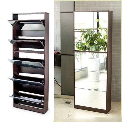 Full Length 27pcs Panels 170cm Mirrored Shoe Cabinet