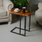Living Room  Metal Stand 58cm Height Solid Wood Chairside Table