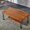 Wooden 17.32 Inch Spider Foot Coffee Table With Hanging Partitions